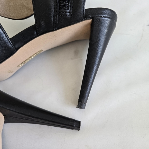 Louise et Cie Pearls Jara Black Leather Pointy Toe Shies Pumps Heels Size 7 - Picture 11 of 16